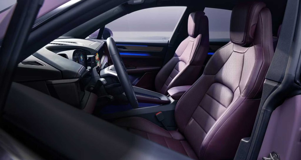 Interior of the 2026 Porsche Macan EV featuring modern technology and premium comfort