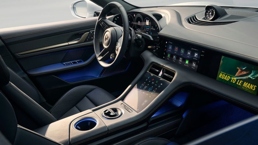 Porsche electric vehicle engineering detail emphasizing performance meets innovation in advanced EV development.