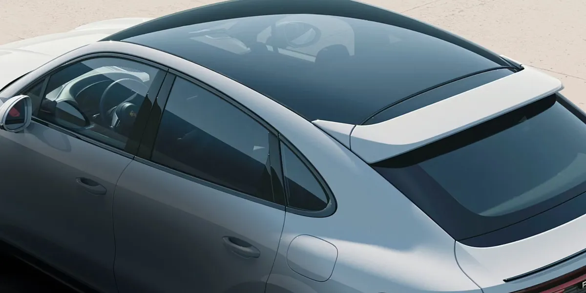 Porsche Cayenne interior with digital dashboard and infotainment system